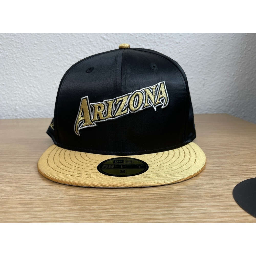 New Era Arizona Diamondbacks 59FIFTY Hat Black Gold Size 8 2001 World Series